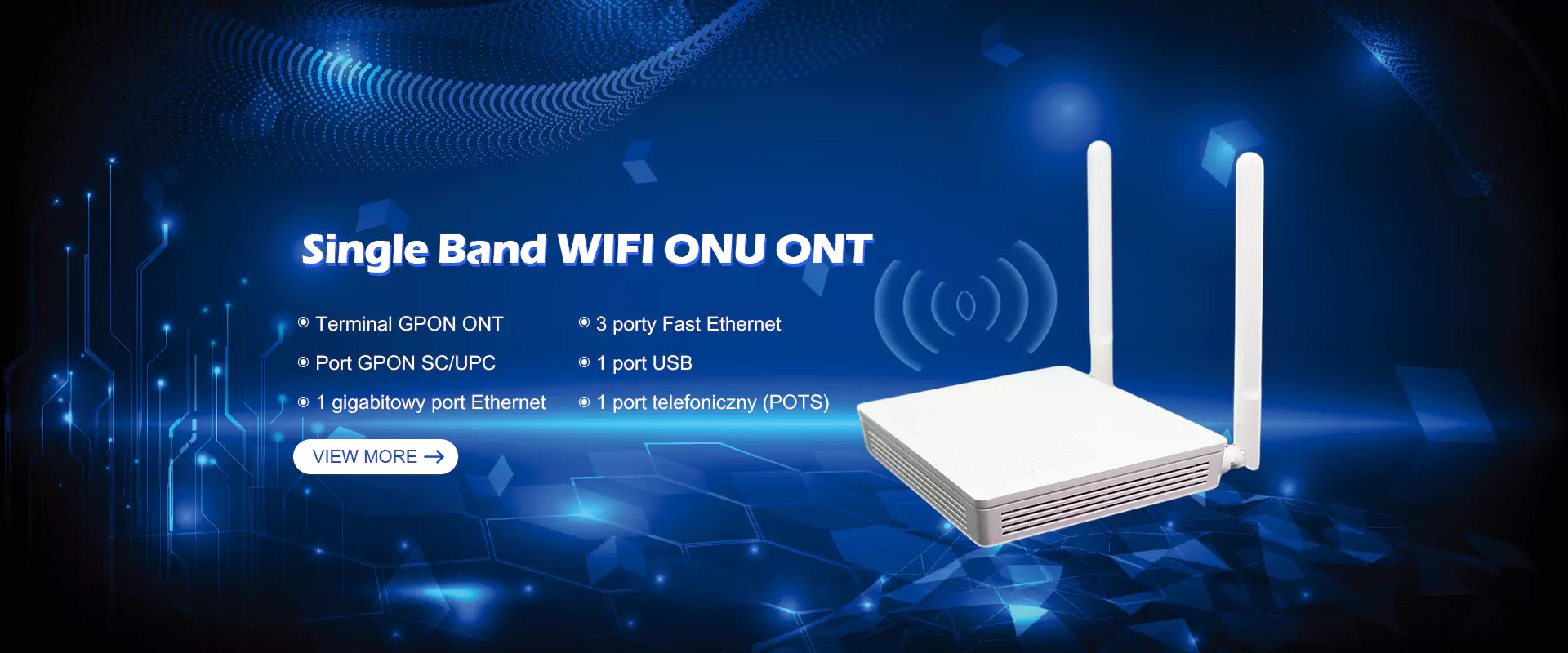 Single band wifi onu ont supplier